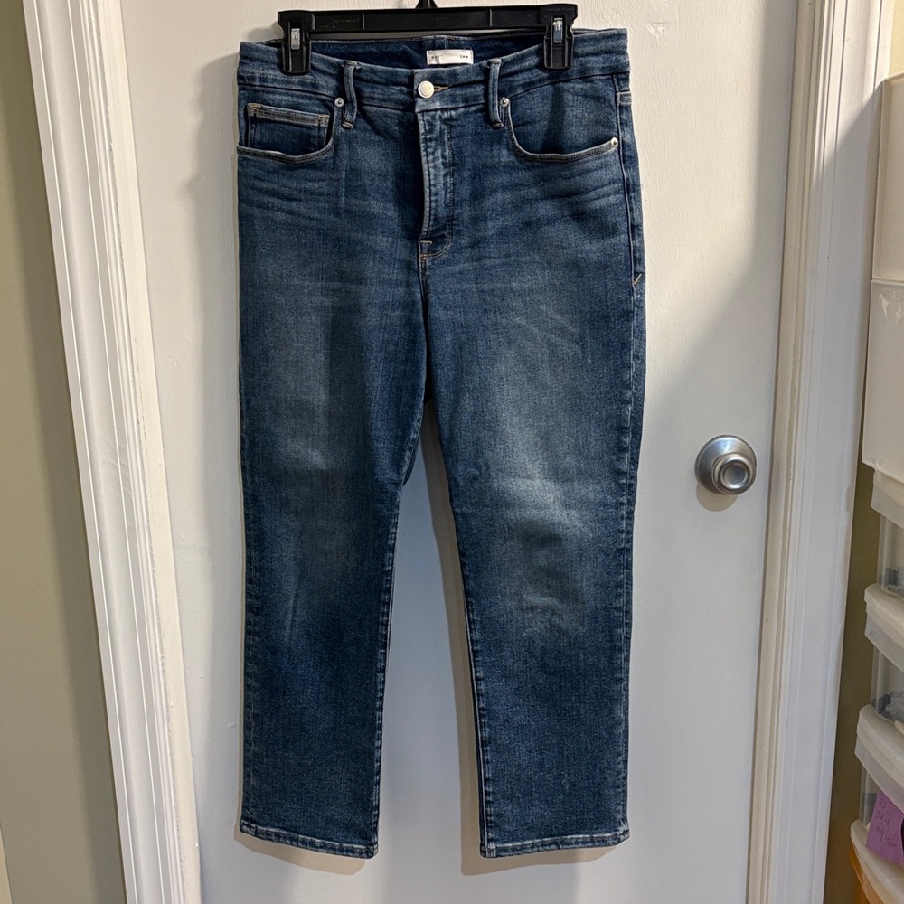 Good American Women’s  Dark Blue Straight Jeans